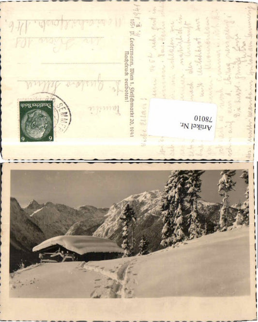 78010,Spital am Semmering Fotokarte 1940 Ledermann 1054