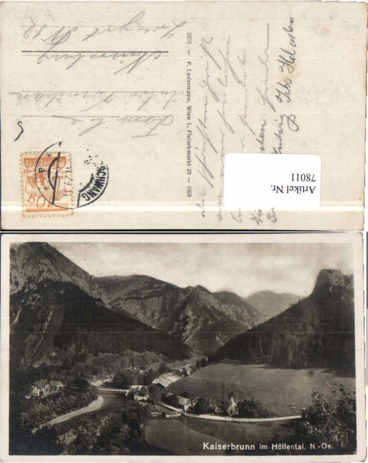 78011,Kaiserbrunn im Höllental Nasswald 1929 Ledermann 2894