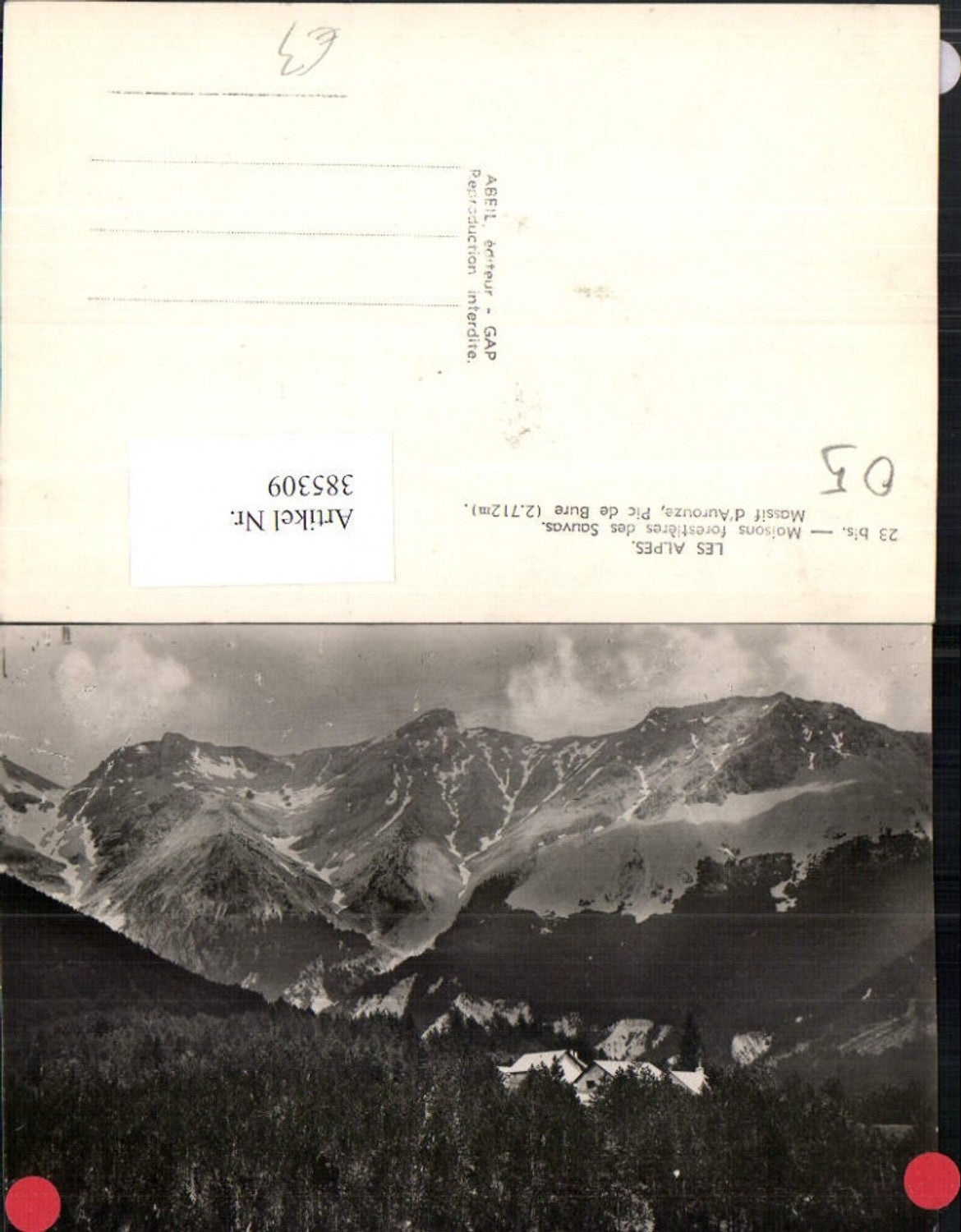 385309,Provence-Alpes-Cote-Azur Hautes-Alpes Maisons forestieres des Sauvas Bergkulisse