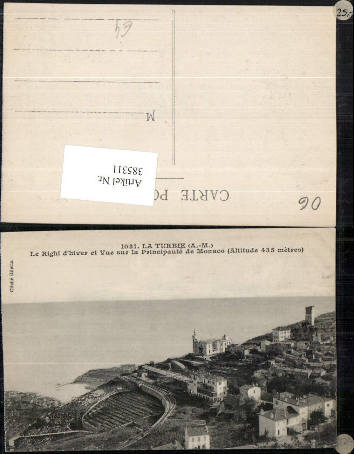 385311,Provence-Alpes-Cote-Azur Alpes-Maritimes La Turbie Vue sur la Principaute de Monaco