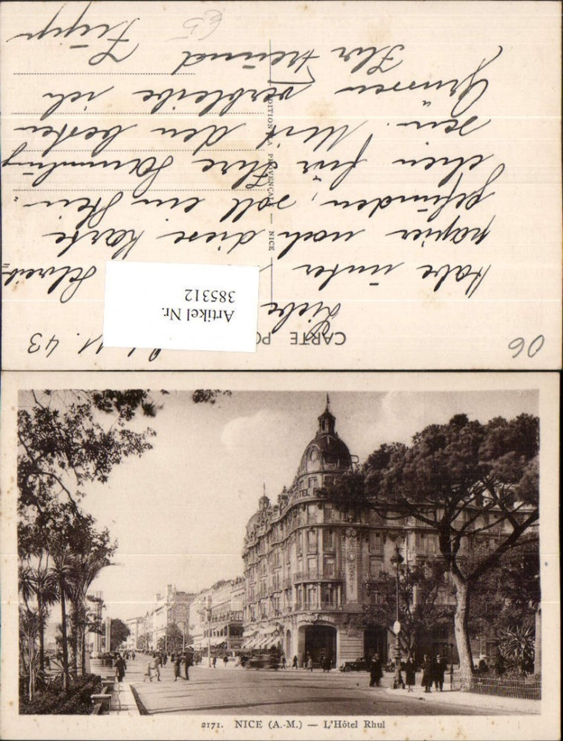 385312,Provence-Alpes-Cote-Azur Alpes-Maritimes Nice Nizza Hotel Rhul Straßenansicht