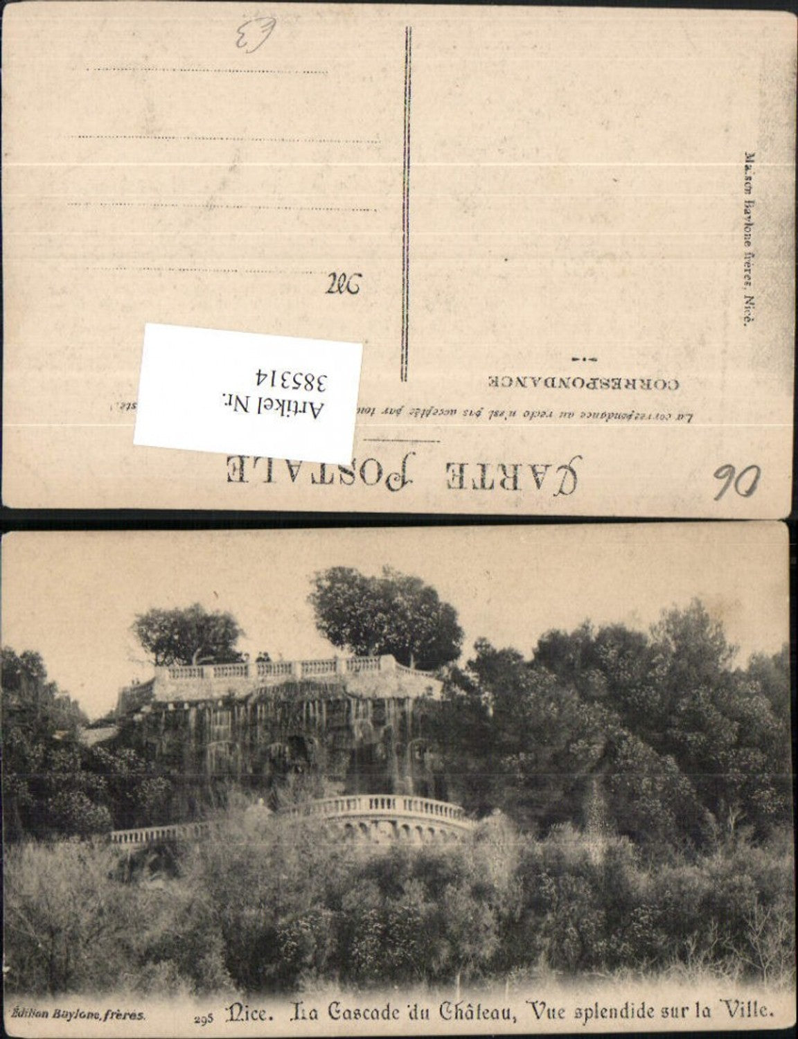 385314,Provence-Alpes-Cote-Azur Alpes-Maritimes Nice Nizza Cascade du Chateau Wasserfall