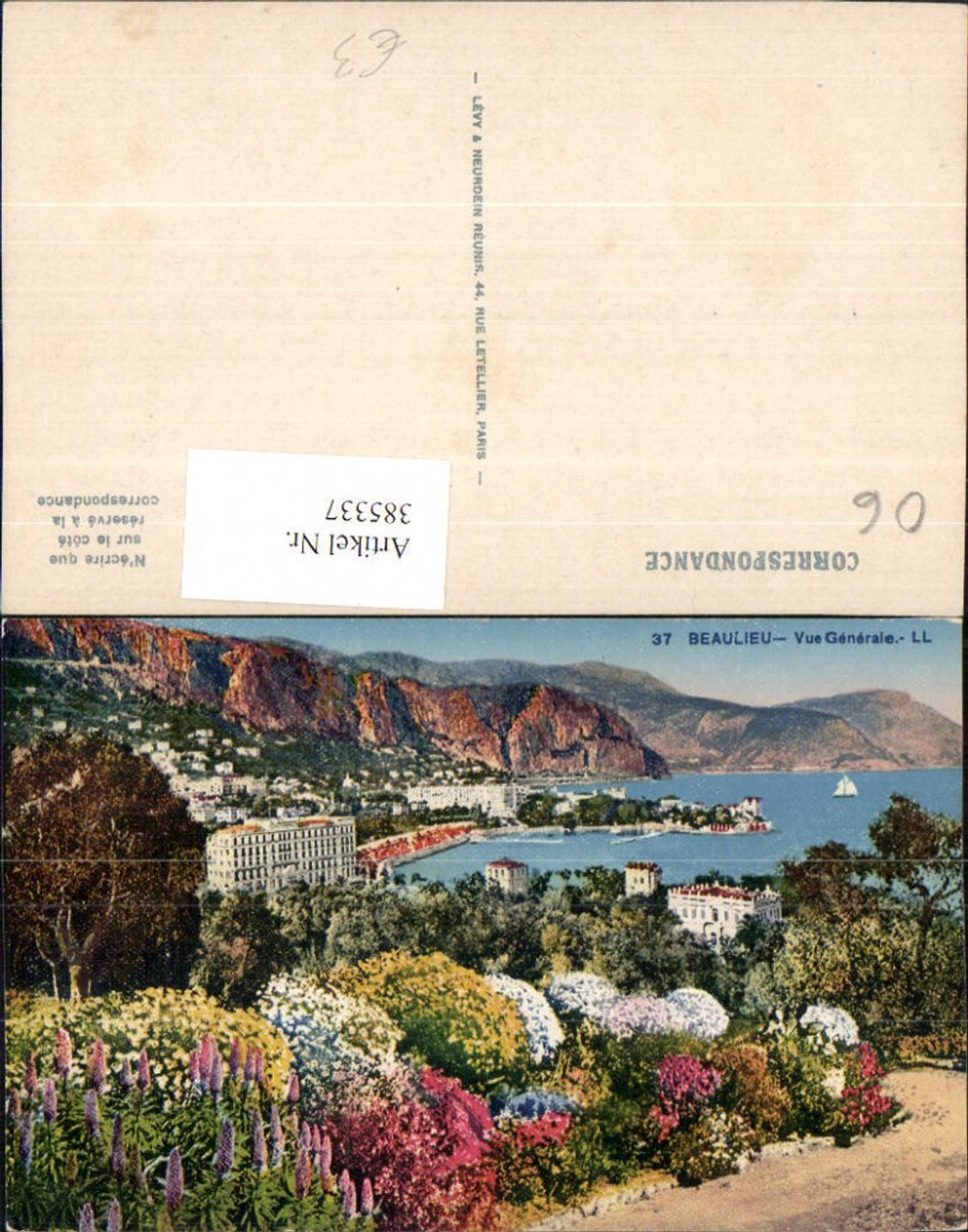 385337,Provence-Alpes-Cote-Azur Alpes-Maritimes Beaulieu Vue Generale Totale Blumen