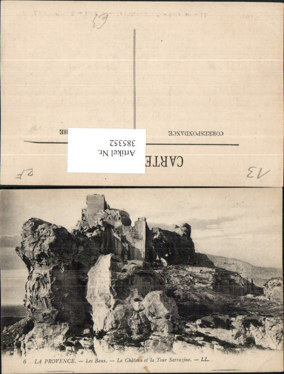385352,Provence-Alpes-Cote-Azur Bouches-de-Rhone La Provence Baux Chateau et la Tour Sarrazine