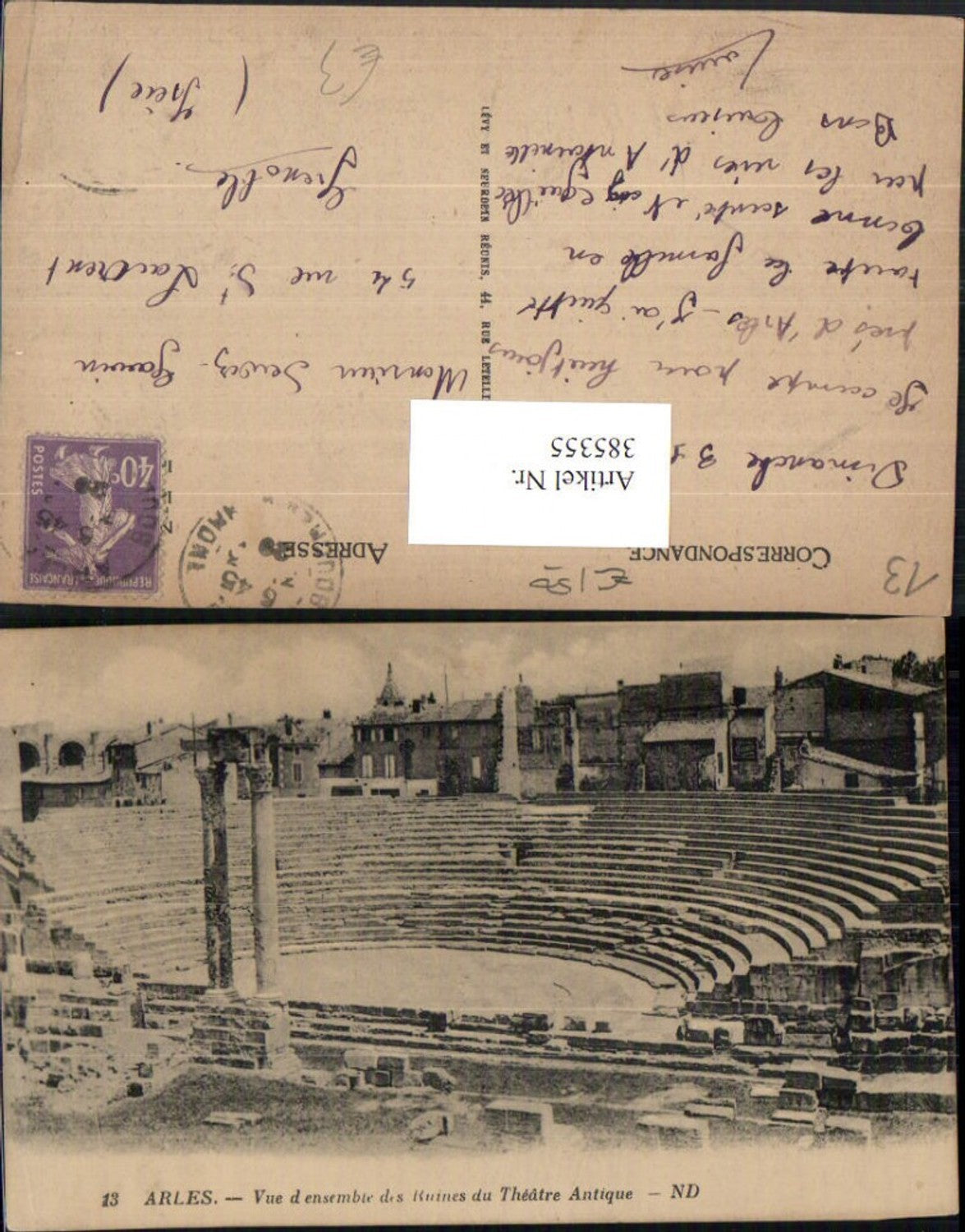 385355,Provence-Alpes-Cote-Azur Bouches-de-Rhone Arles Theatre Antique Ruines Amphitheater