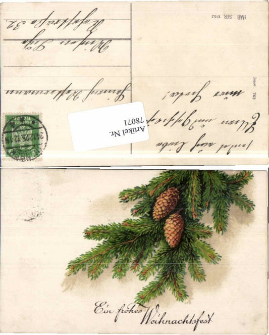 78071, Christmas fir branches cones twigs