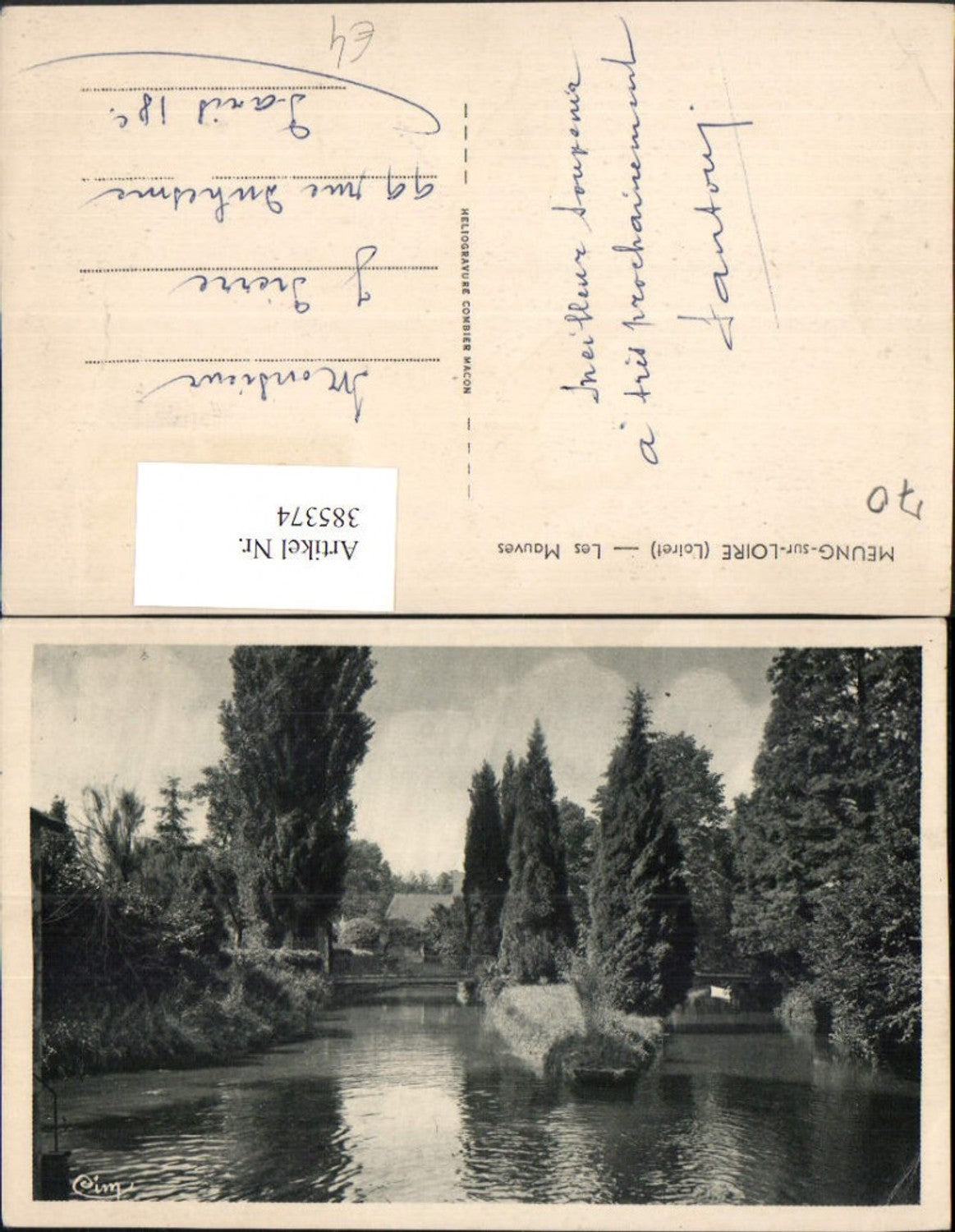 385374,Franche-Comte Haute-Saone Meung-sur-Loire Les Mauves Gewässer Brücke