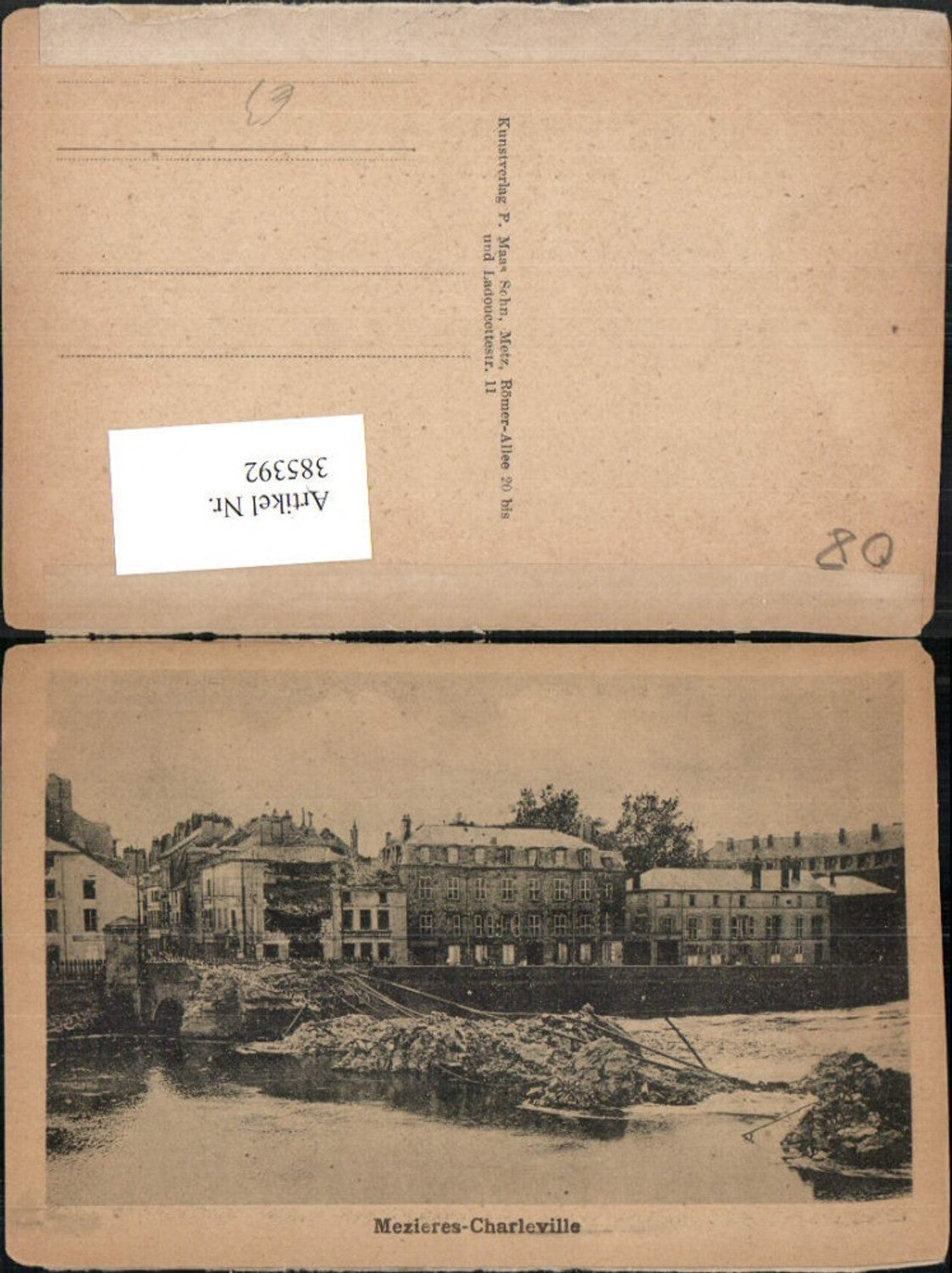 385392,Champagne-Ardenne Ardennes Charleville-Mezieres Zerstörte Brücke