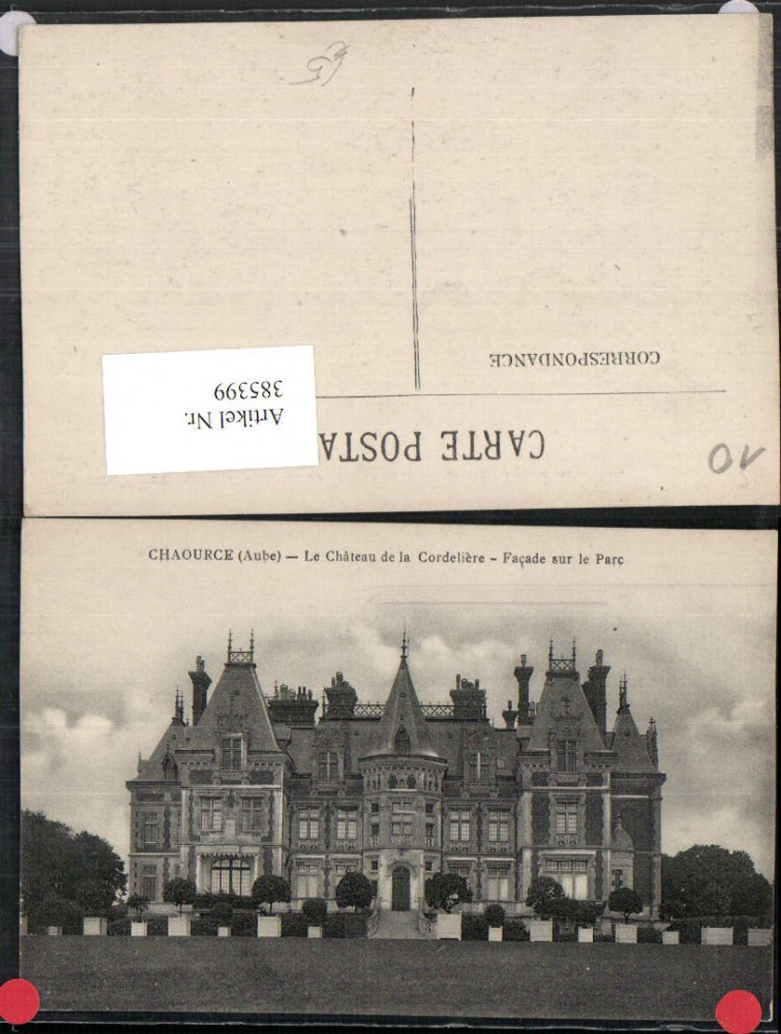 385399,Champagne-Ardenne Aube Chaource Le Chateau de la Cordeliere Schloss