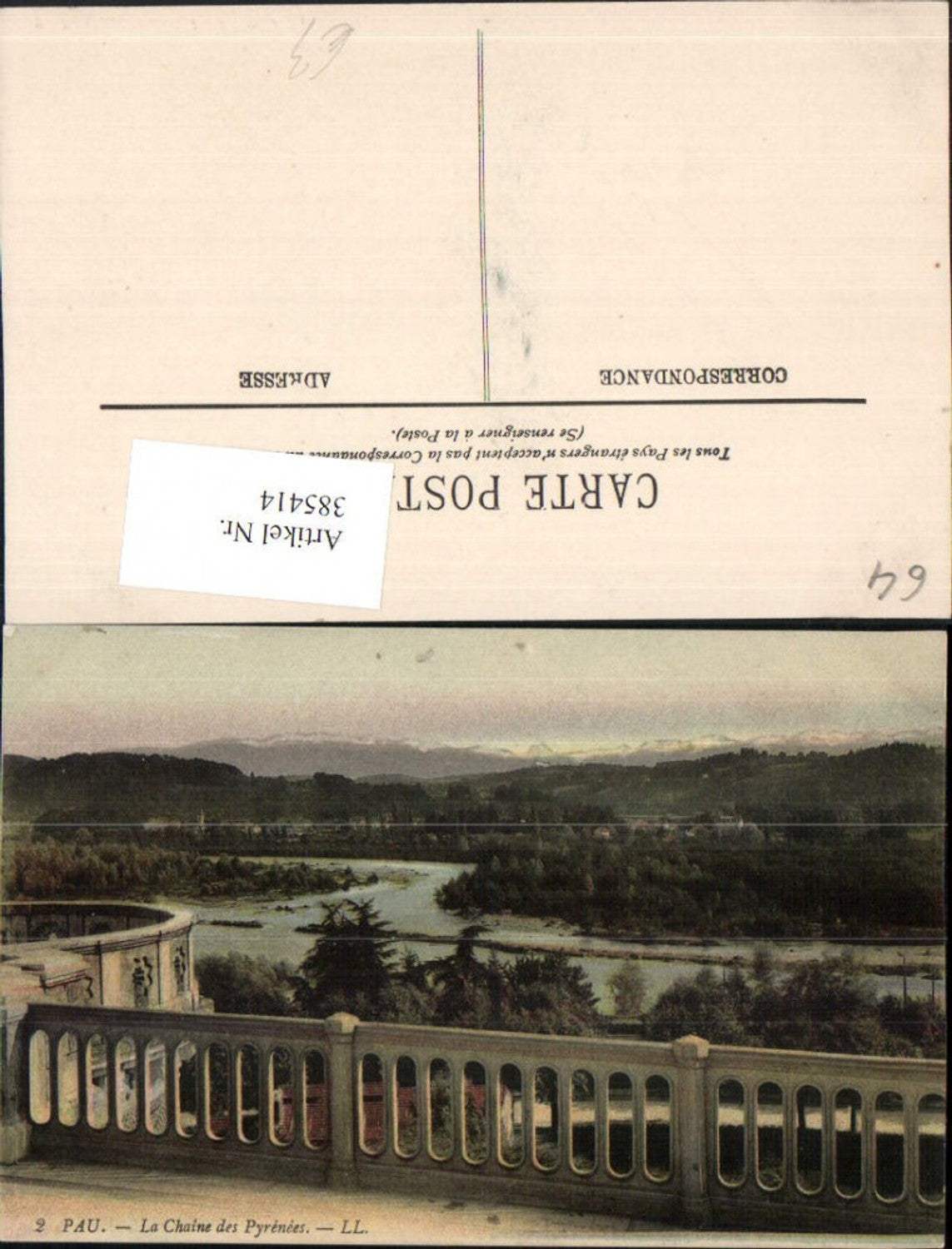 385414,Aquitanien Pyrenees-Atlantiques Pau La Chaine des Pyrenees Bergkulisse