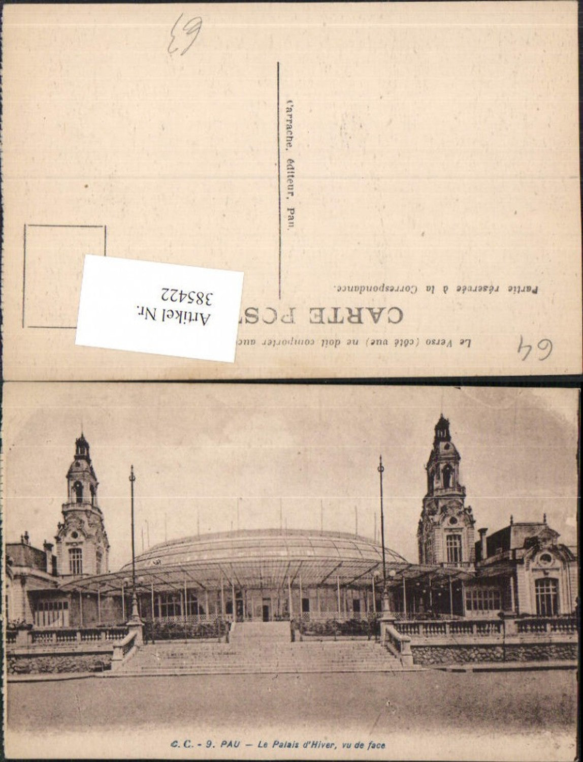 385422,Aquitanien Pyrenees-Atlantiques Pau le Palais d'Hiver Palast