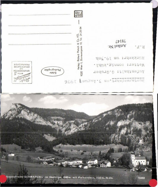 78147,Sommerfrische Schwarzau im Gebirge