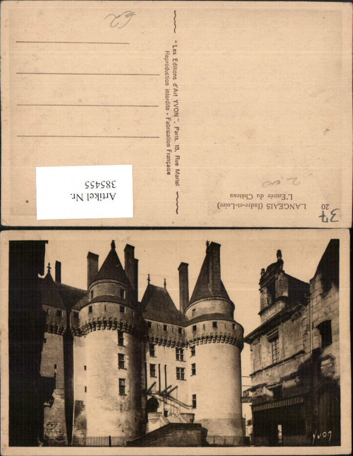 385455,Centre Indre-et-Loire Langeais L'Entree du Chateau Schloss