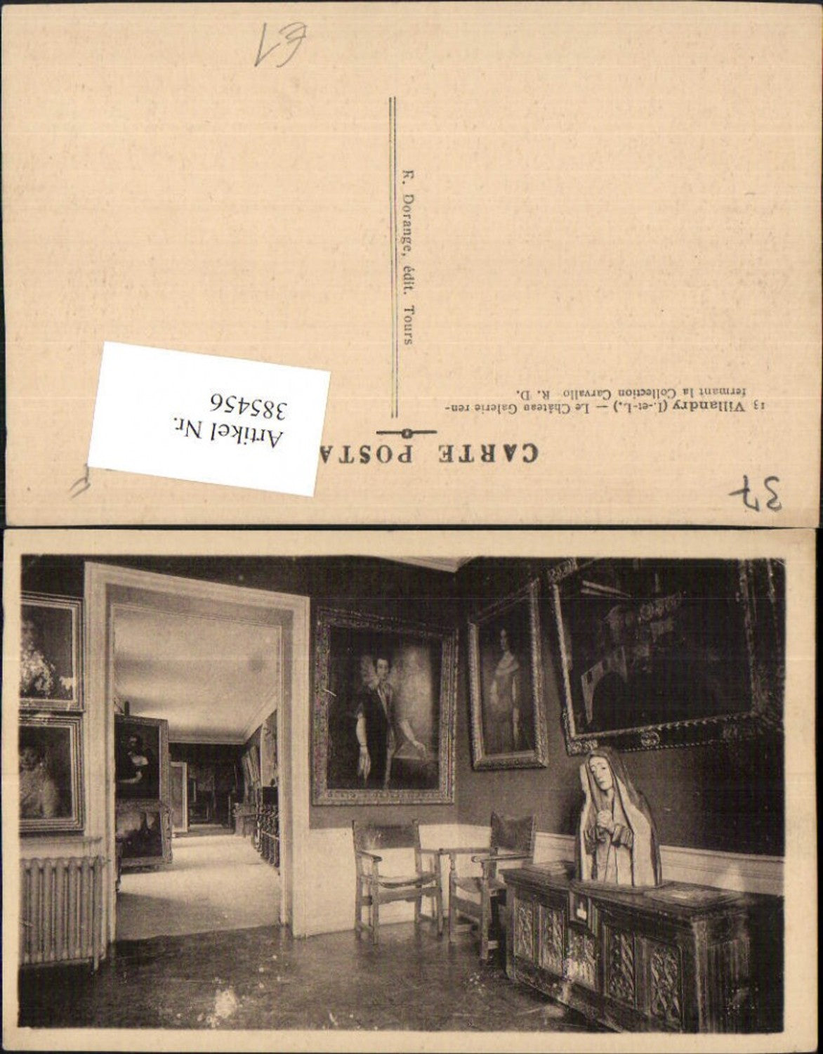 385456,Centre Indre-et-Loire Villandry Le Chateau Galerie renfermant la Collection Carvallo Schloss