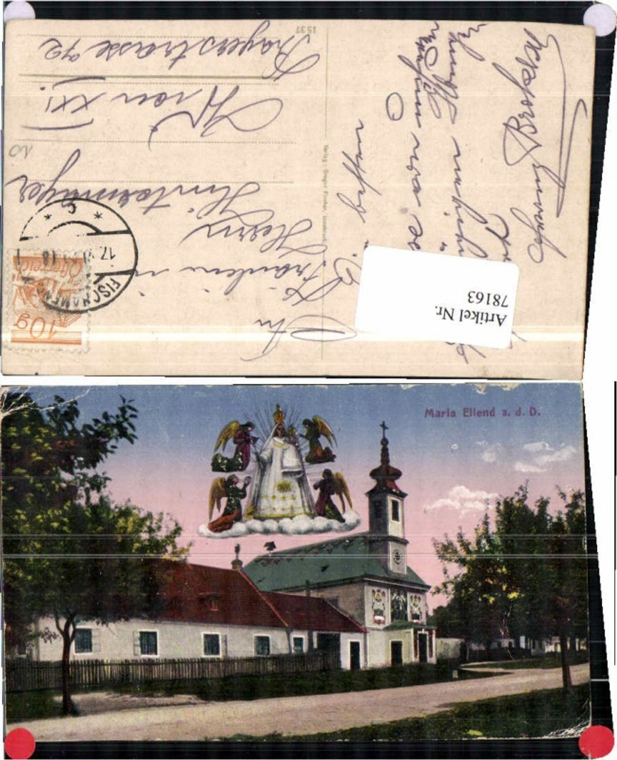78163,Maria Ellend a.d. Donau 1918 gel Fischamend