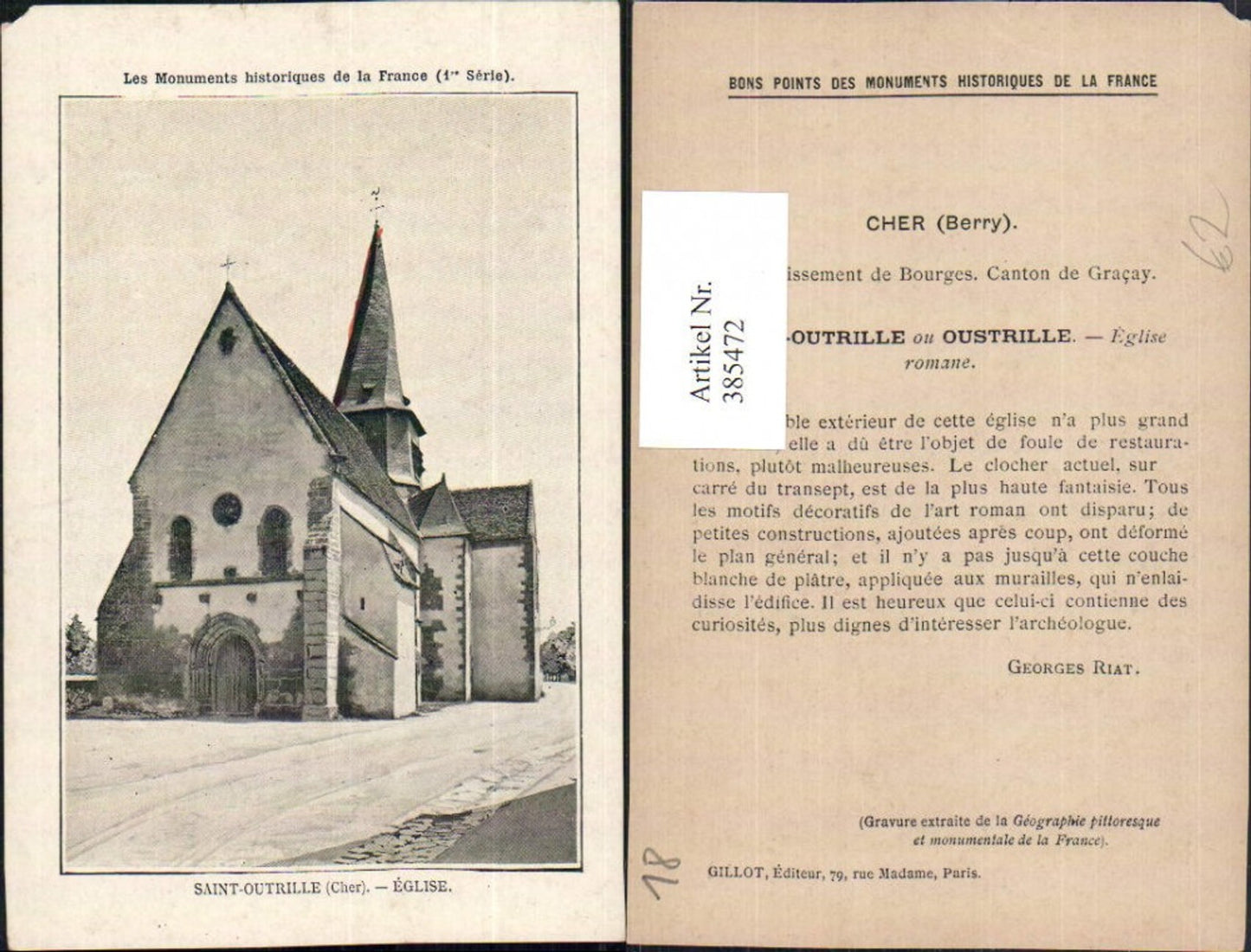 385472,Centre Cher Saint-Outrille Eglise Kirche