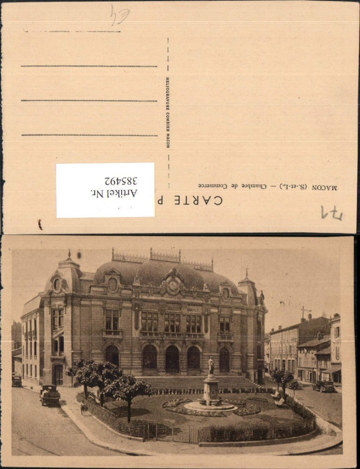 385492,Burgund Saone-et-Loire Macon Chambre de Commerce Gebäude