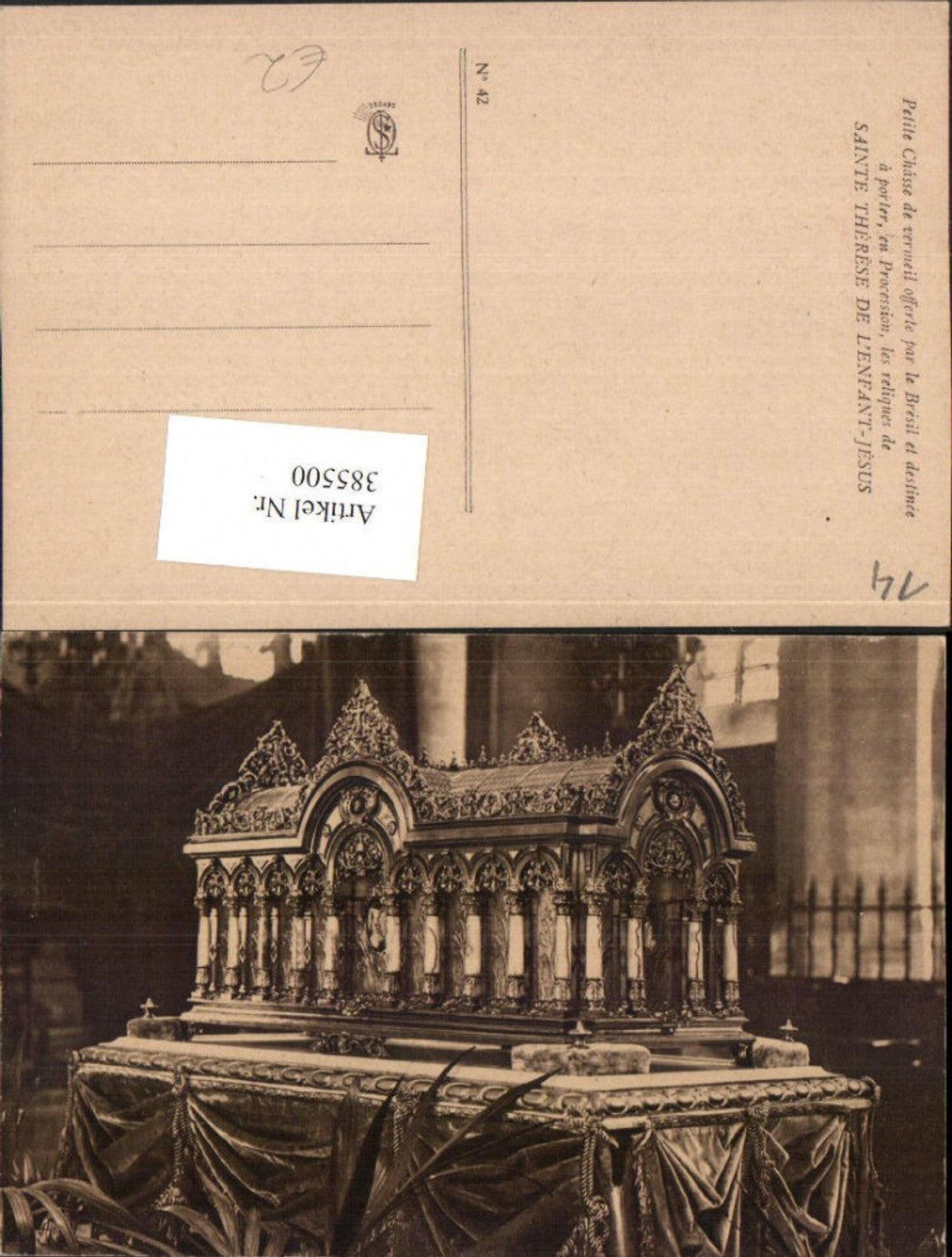 385500,Basse-Normandie Calvados Lisieux Sainte Therese de l'Enfant-Jesus Sarg Grabmal