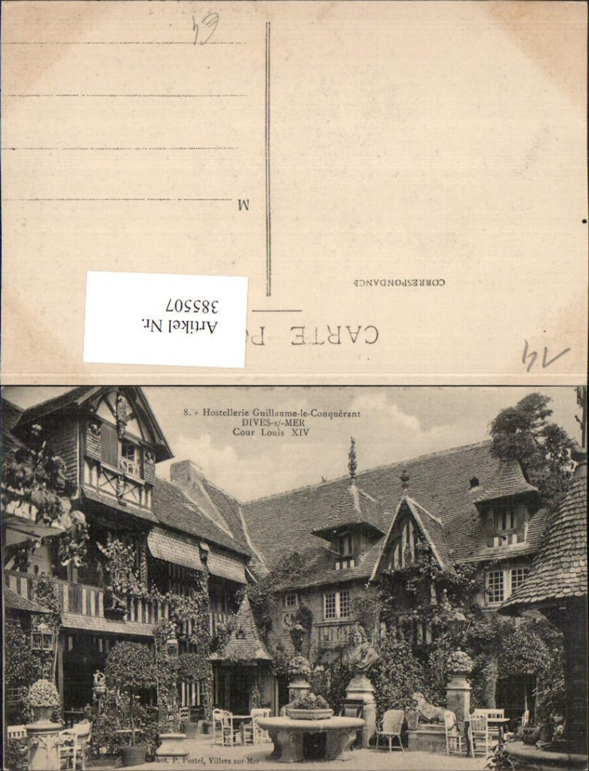 385507,Basse-Normandie Calvados Dives-sur-Mer Hostellerie Guillaume-le-Conquerant Cour Hof