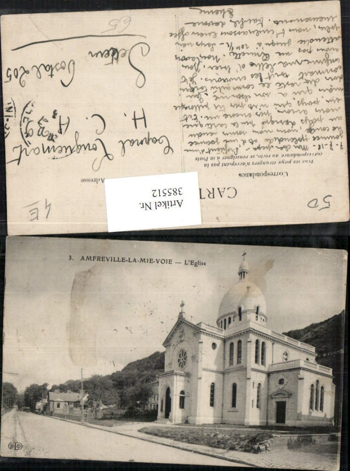 385512,Basse-Normandie Manche Amfreville-la-Mie-Voie L'Eglise Kirche