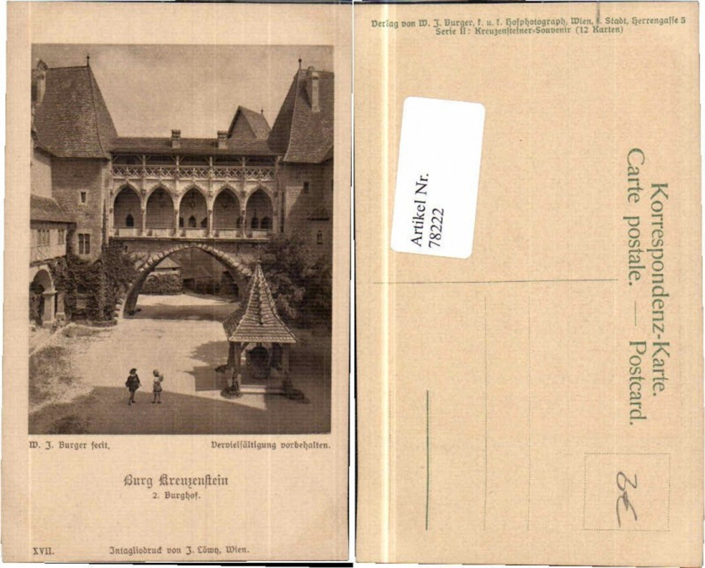 78222,Burg Kreuzenstein b. Leobendorf Burger sig