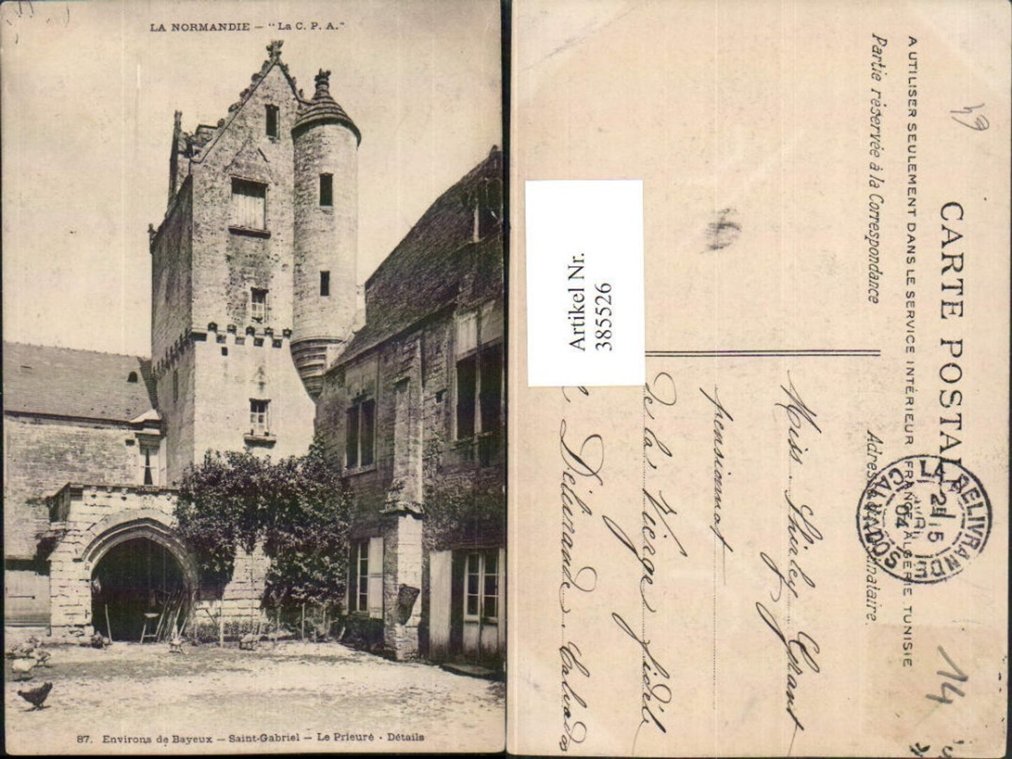 385526,Basse-Normandie Calvados Bayeux Saint-Gabriel Le Prieure Turm