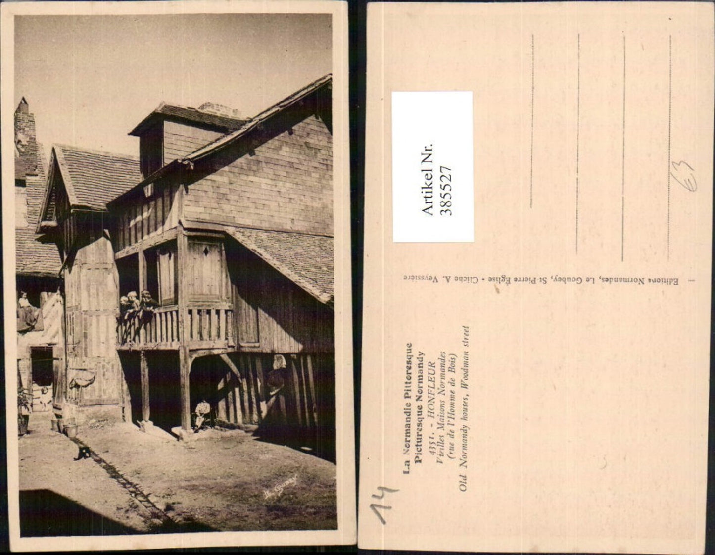 385527,Basse-Normandie Calvados Honfleur Vieilles Maisons Normandes Haus Motiv