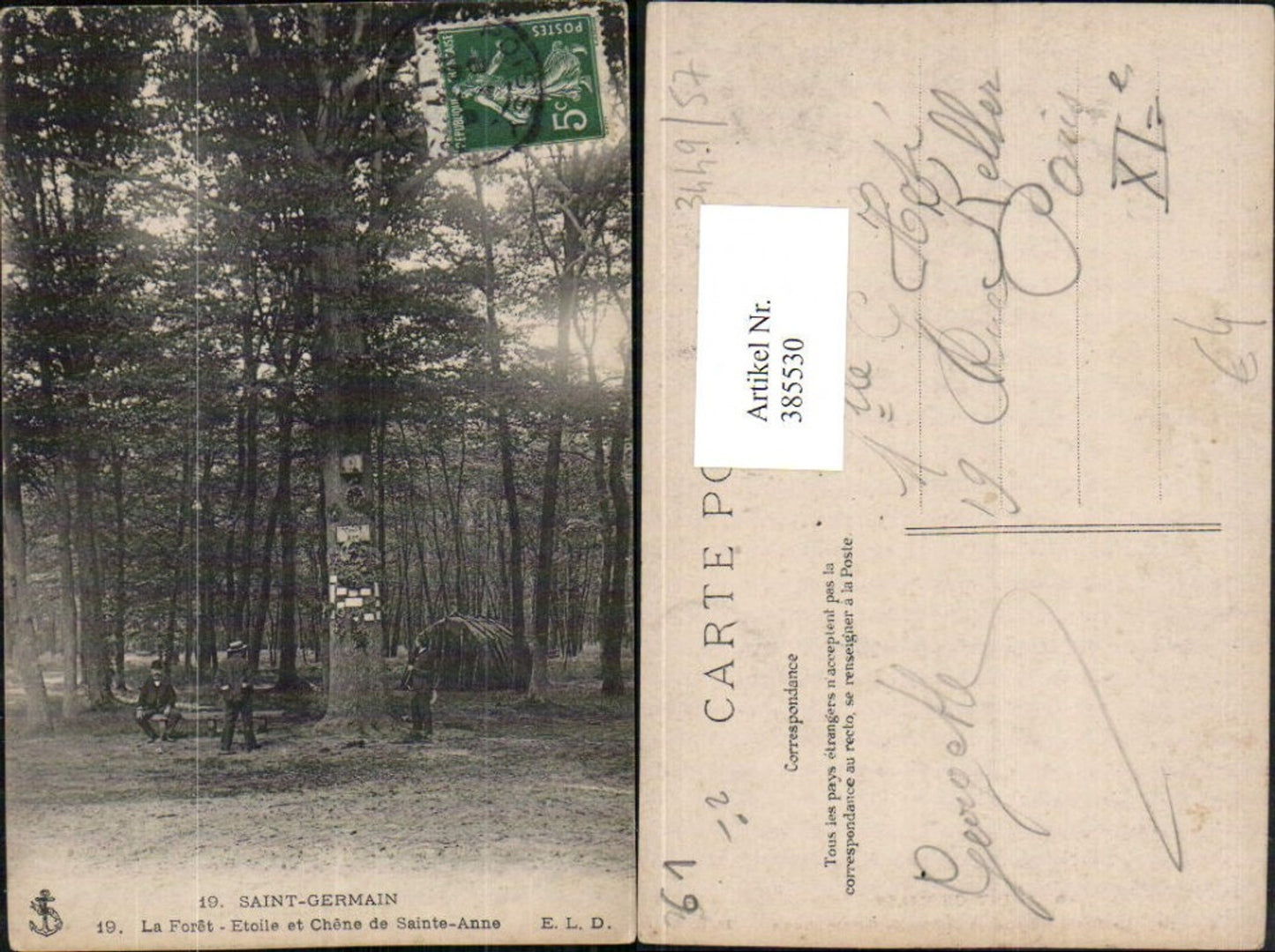 385530,Basse-Normandie Orne Saint-Germain La Foret Etoile et Chene de Sainte-Anne Wald