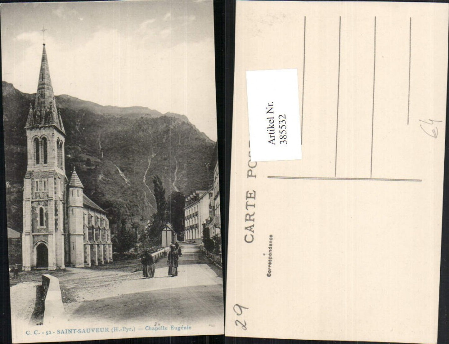 385532,Midi-Pyrenees Hautes-Pyrenees Saint-Sauveur Chapelle Eugenie Kirche