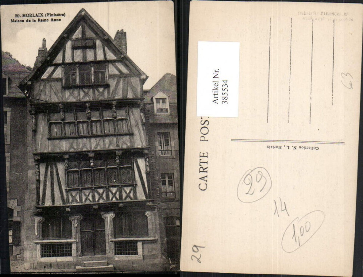 385534,Bretagne Finistere Morlaix Maison de la Reine Anne Haus