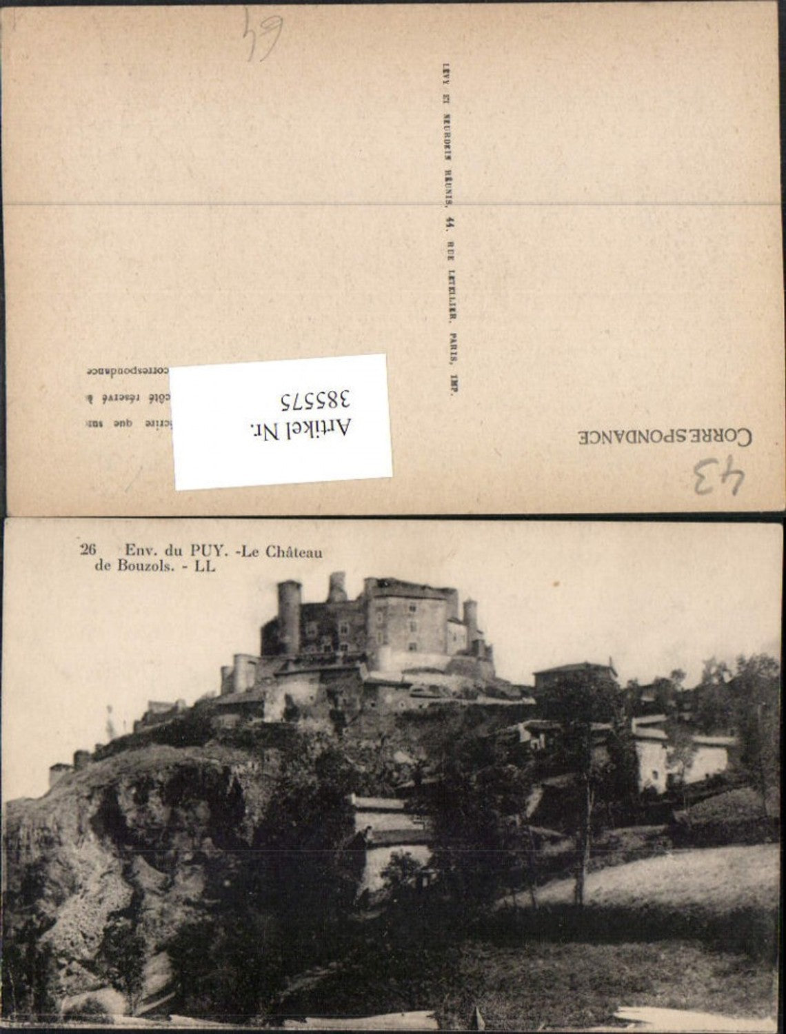 385575,Auvergne Haute-Loire Puy Le Chateau de Bouzols Schloss