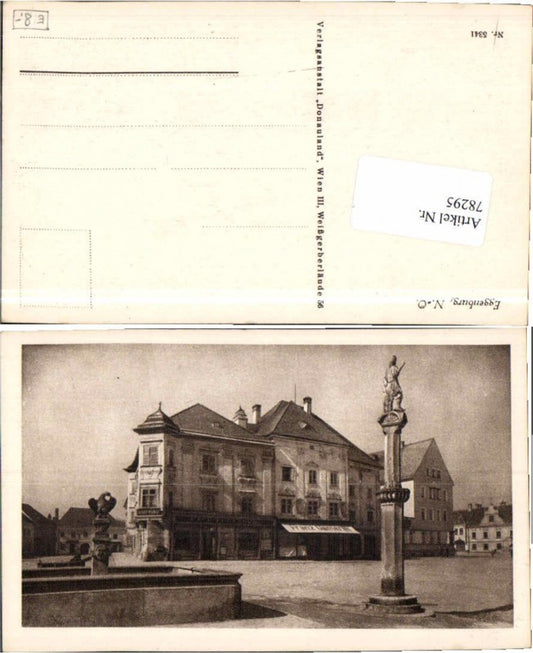 78295,Eggenburg Hauptplatz Brunnen 1935