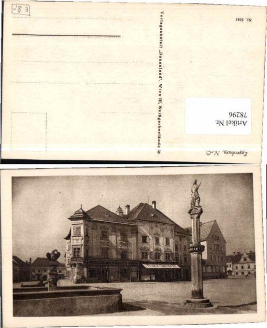 78296,Eggenburg Hauptplatz Brunnen 1930