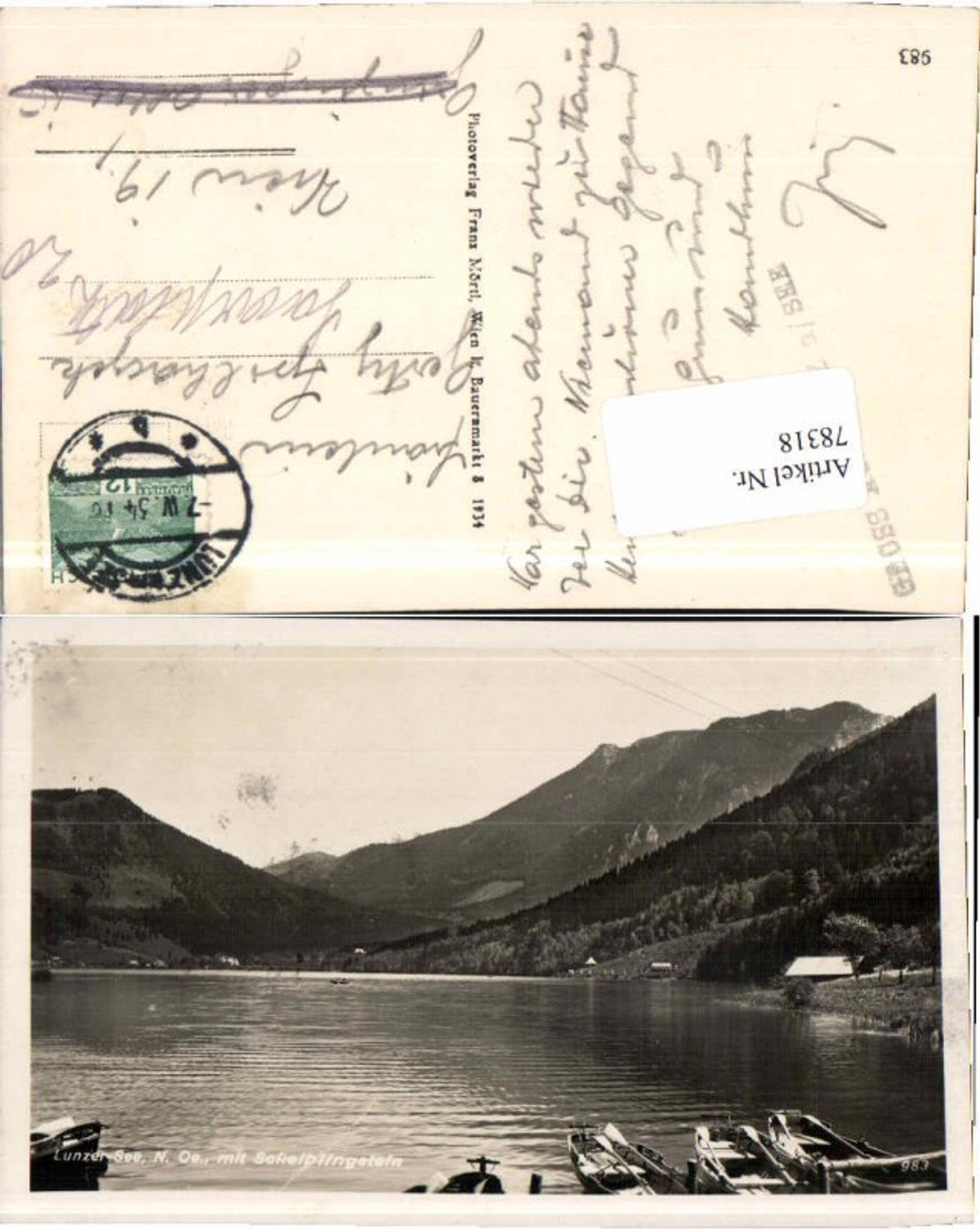 78318,Lunzersee b. Lunz am See 1934