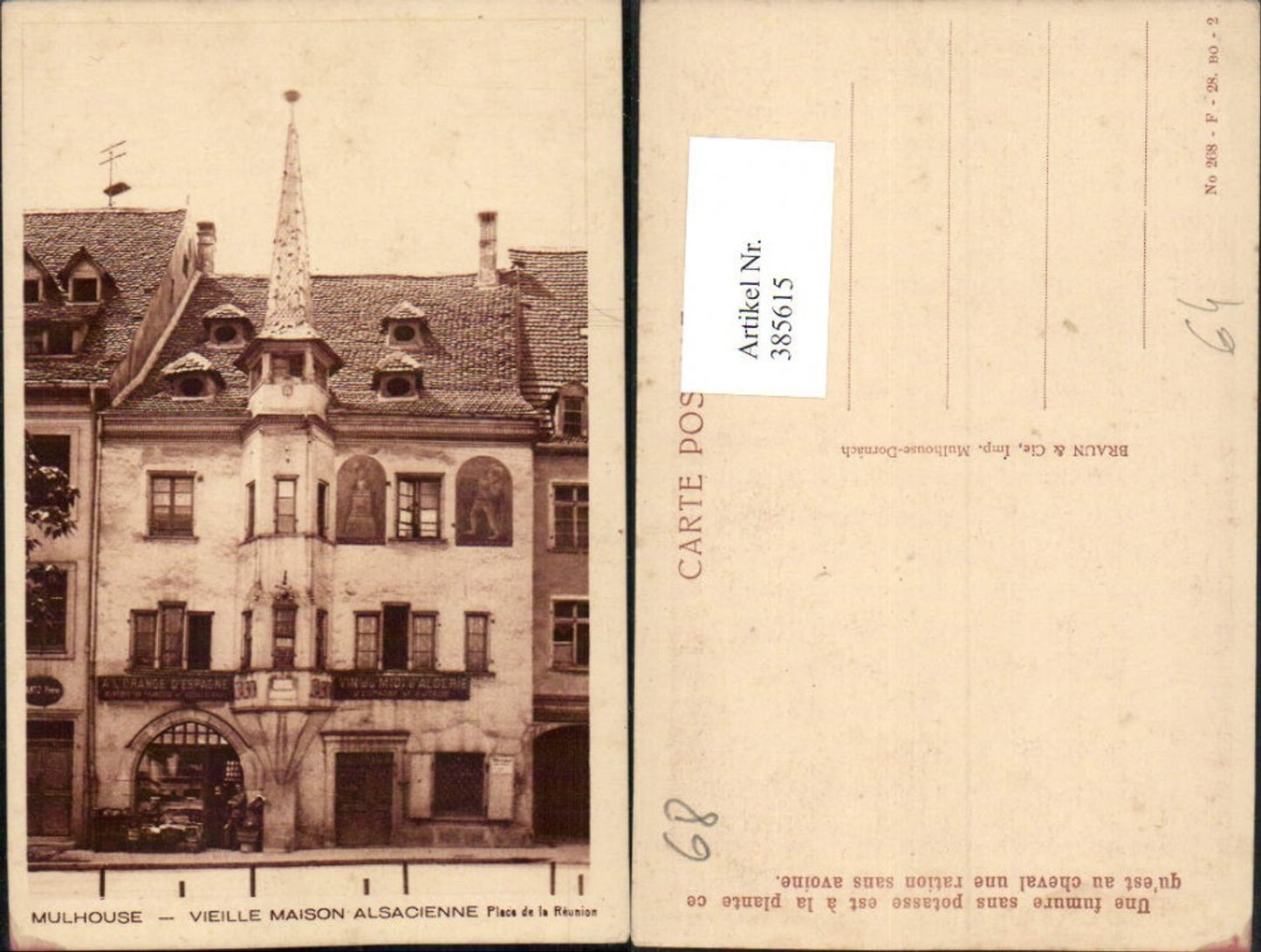 385615,Elsass Haut-Rhin Mulhouse Mülhausen Vieille Maison Alsacienne Erker