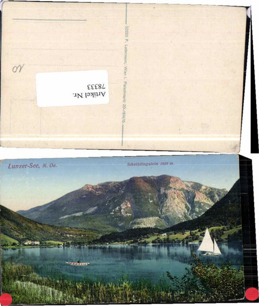 78333,Lunz am See Boot Segelboot COLOR 1914 Ledermann 20320