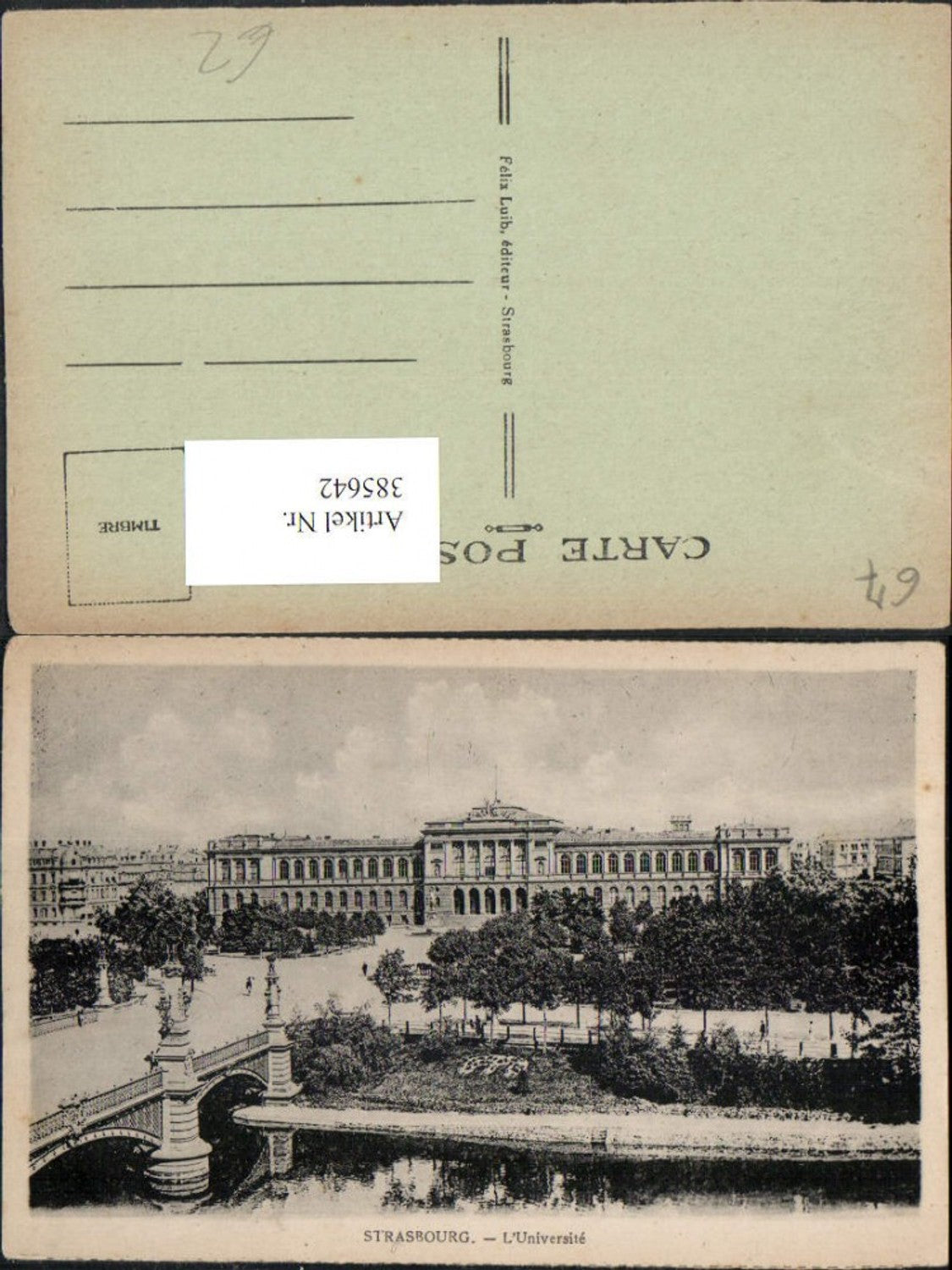 385642,Elsass Bas-Rhin Strasbourg Straßburg L'Universite Universität