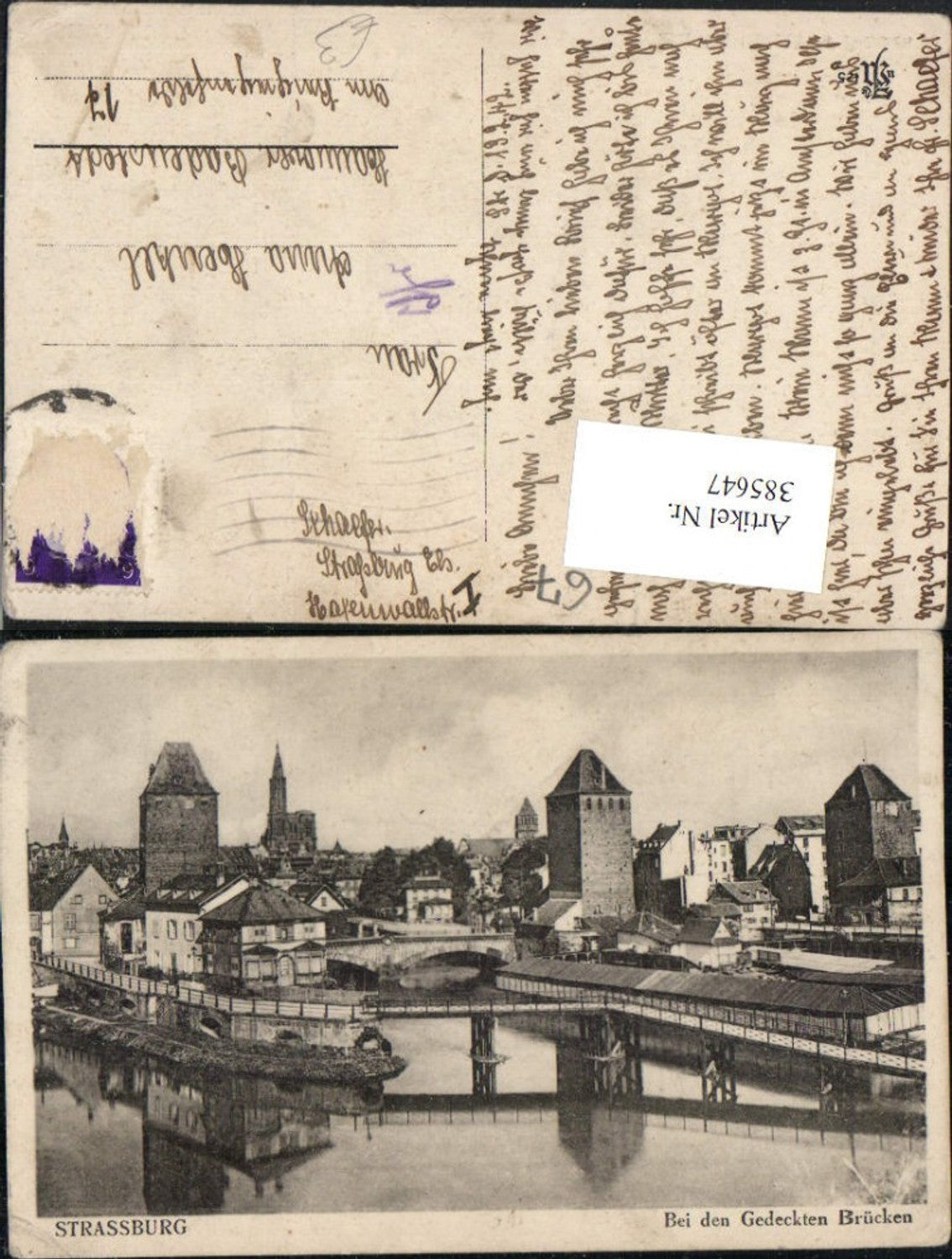 385647,Elsass Bas-Rhin Straßburg Strasbourg Bei den Gedeckten Brücken Türme