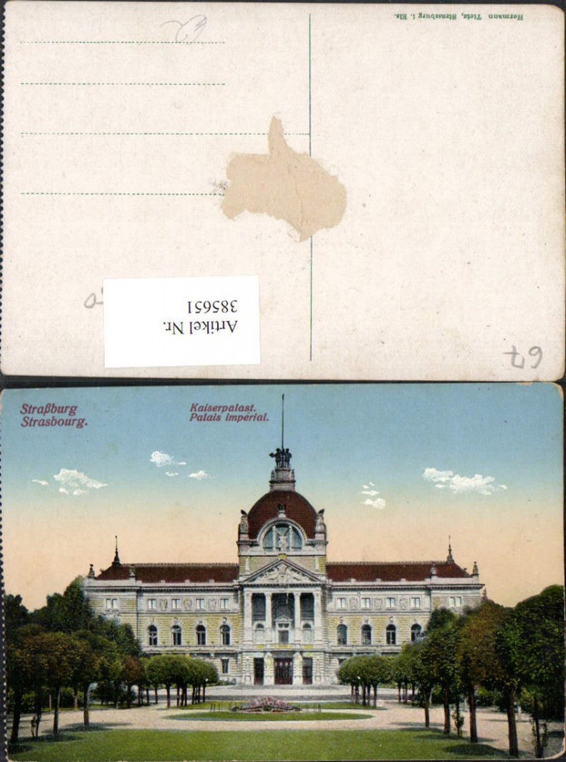 385651,Elsass Bas-Rhin Straßburg Strasbourg Palais imperial Kaiserpalast