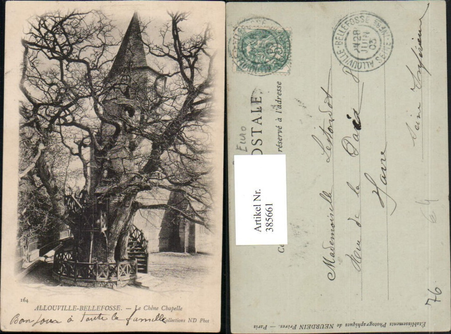 385661,Haute-Normandie Seine-Maritime Allouville-Bellefosse Le Chene Chapelle Kirche Baum