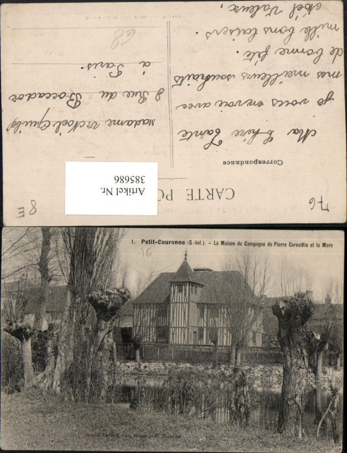 385686,Haute-Normandie Seine-Maritime Petit-Couronne Maison Campagne de Pierre Corneille