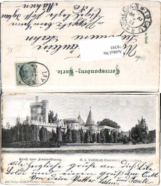 78395,Gruss aus Franzensburg Laxenburg 1905