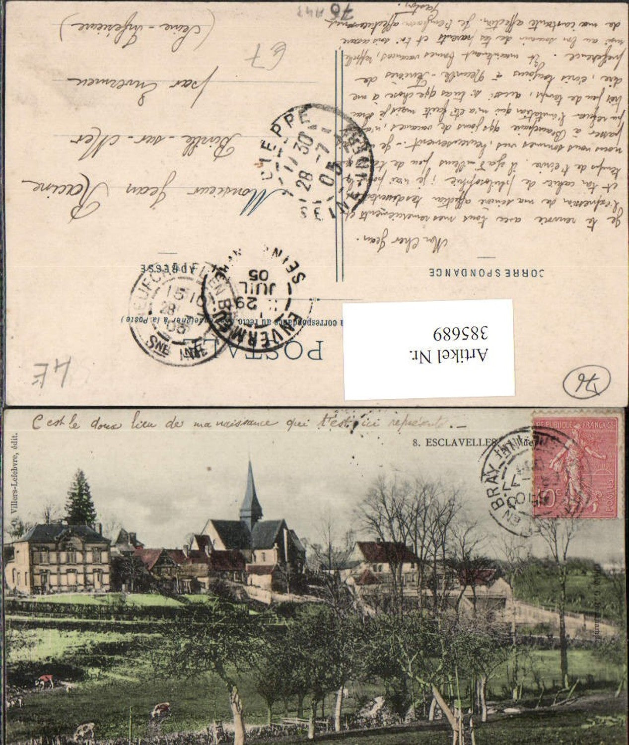 385689,Haute-Normandie Seine-Maritime Esclavelles Vue generale Totale