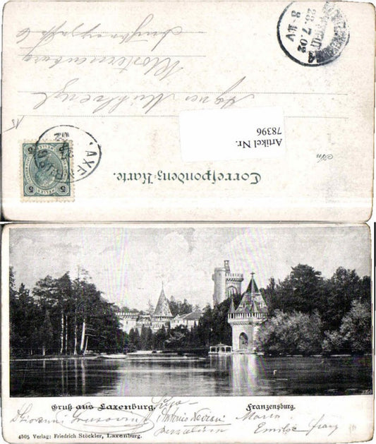 78396,Gruss aus Franzensburg Laxenburg 1902