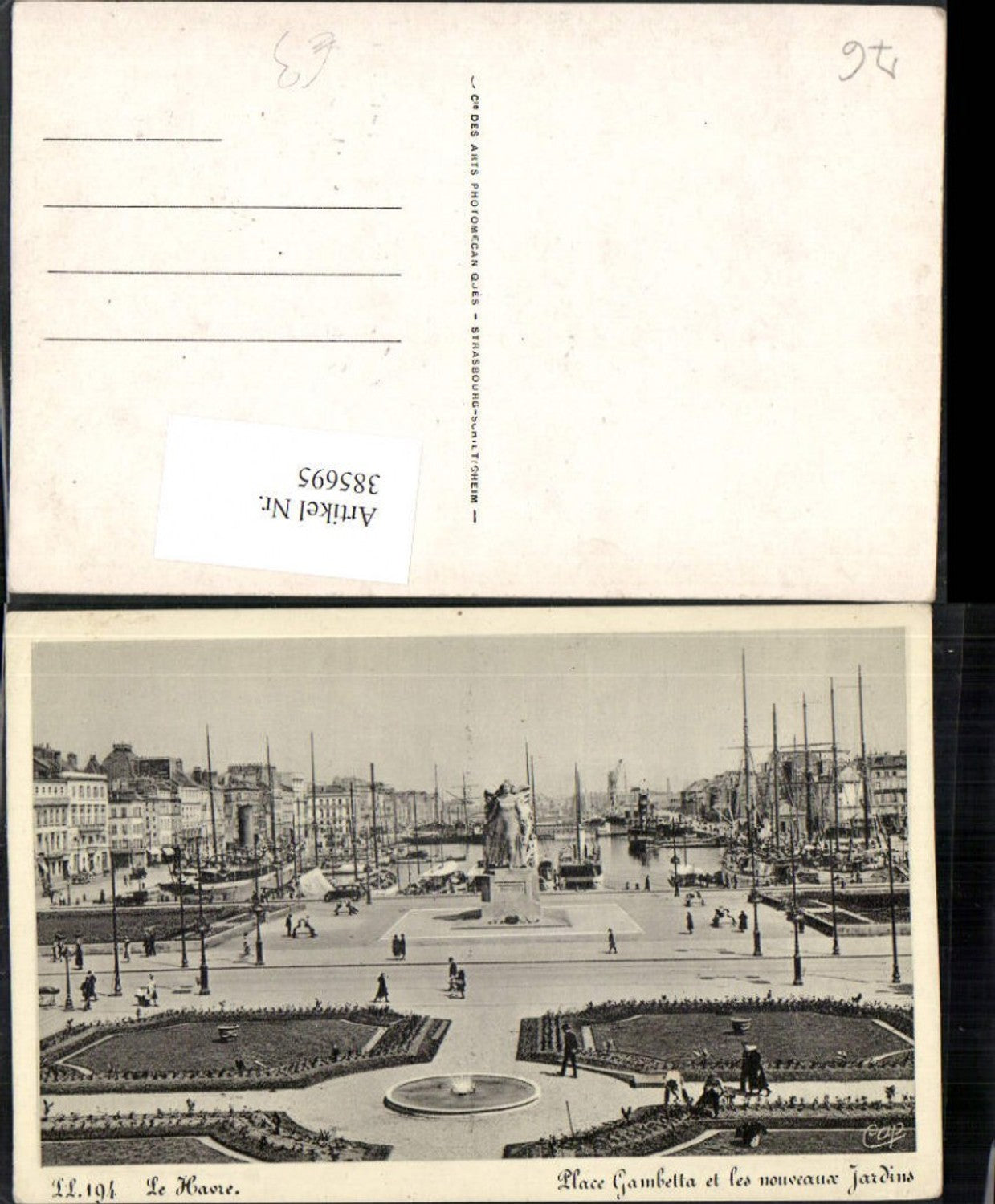 385695,Haute-Normandie Seine-Maritime Le Havre Place Gambetta et les nouveaux Jardins