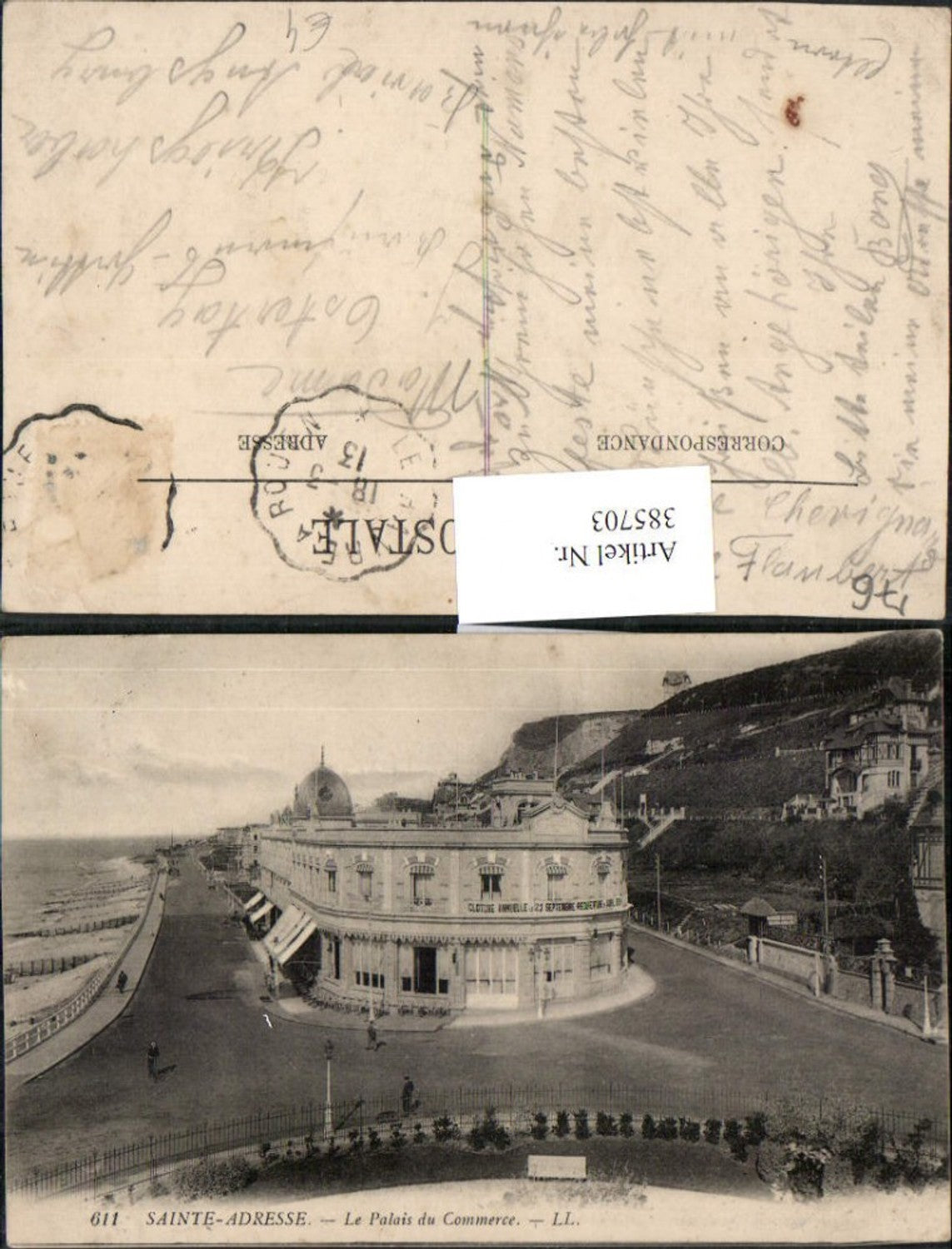 385703,Haute-Normandie Seine-Maritime Sainte-Adresse Le Palis de Commerce Promenade