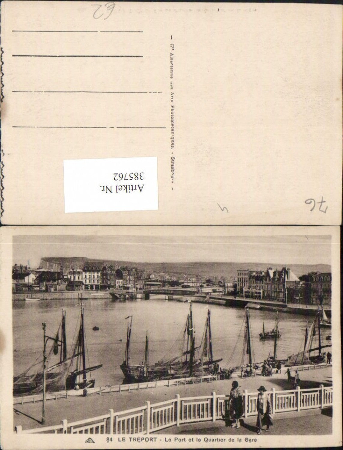 385762,Haute-Normandie Seine-Maritime Le Treport Le Port et le Quartier de la Gare Hafen