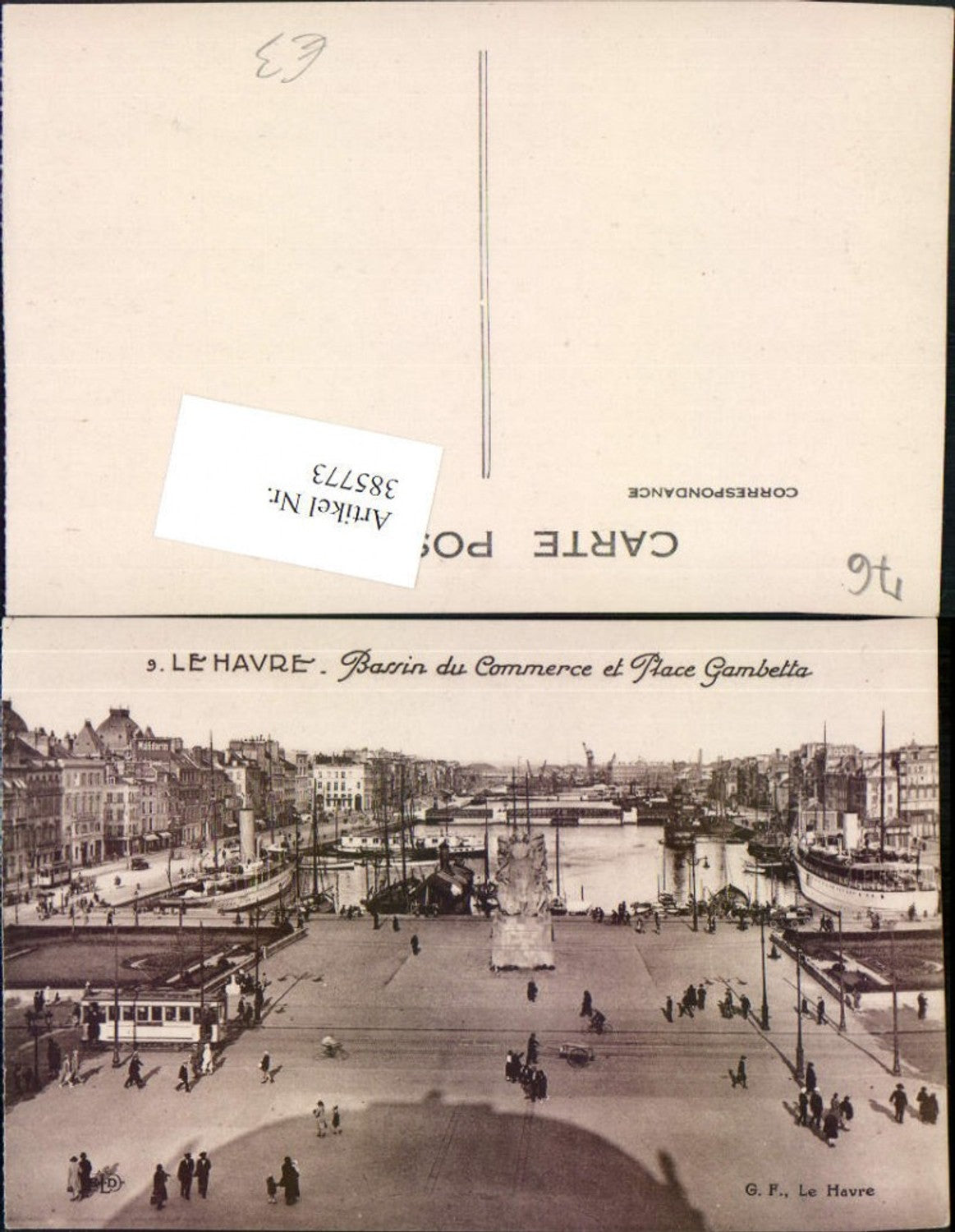 385773,Haute-Normandie Seine-Maritime Le Havre Bassin du Commerce et Place Gambetta