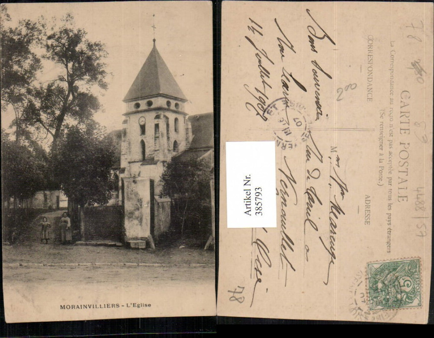 385793,Ile-de-France Yvelines Morainvilliers L'Eglise Kirche