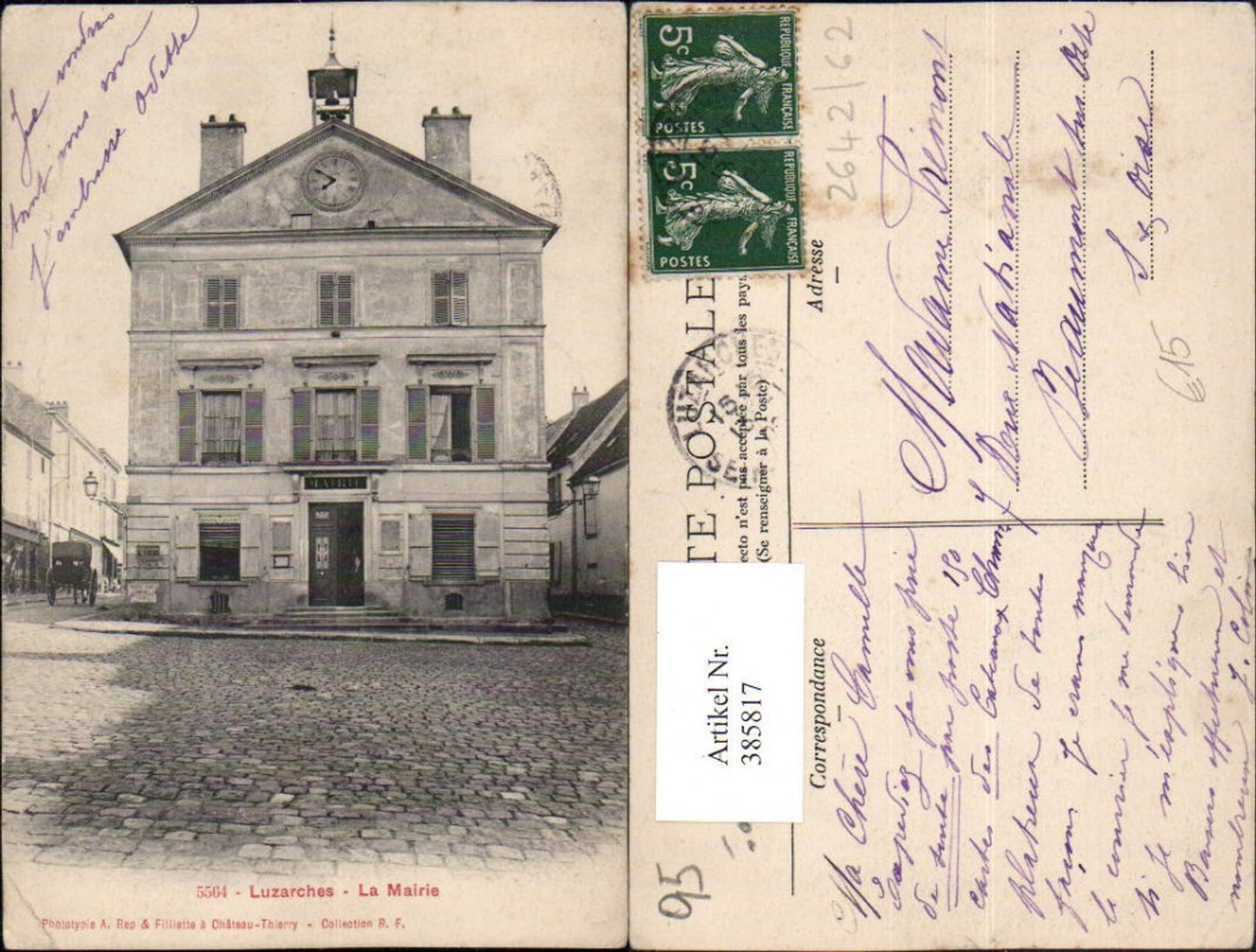 385817,Ile-de-France Val-Oise Luzarches La Mairie Rathaus Gebäude